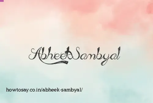 Abheek Sambyal