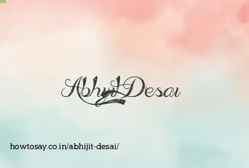Abhijit Desai