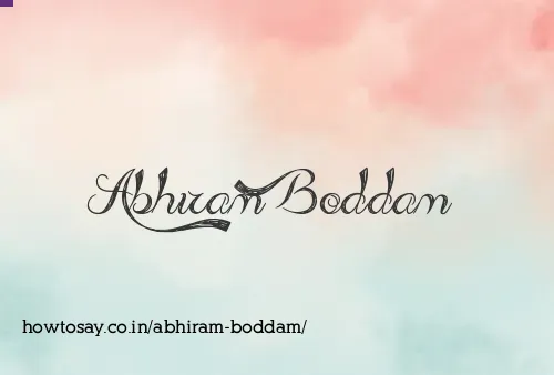 Abhiram Boddam