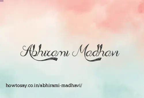 Abhirami Madhavi