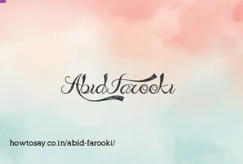 Abid Farooki
