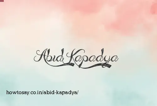 Abid Kapadya