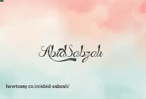Abid Sabzali
