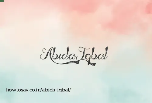 Abida Iqbal