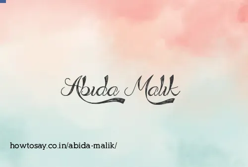 Abida Malik