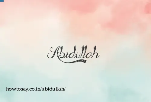 Abidullah