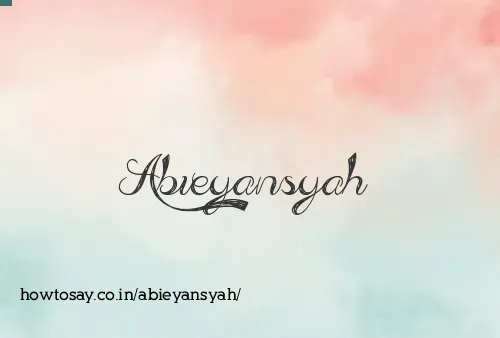 Abieyansyah