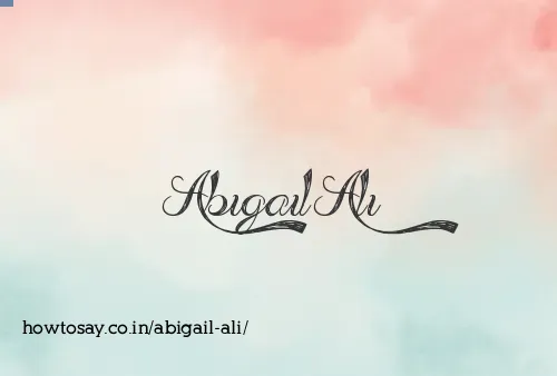 Abigail Ali