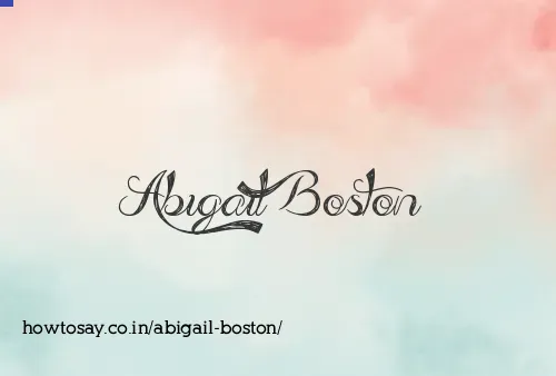 Abigail Boston