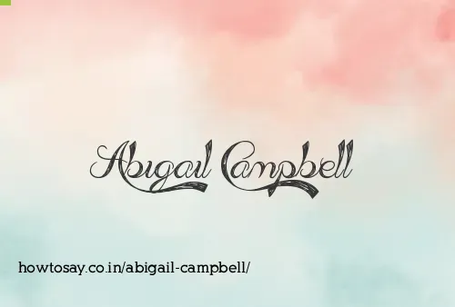 Abigail Campbell