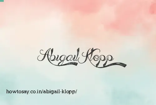Abigail Klopp