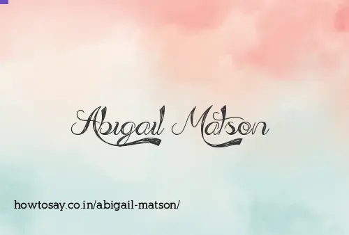 Abigail Matson