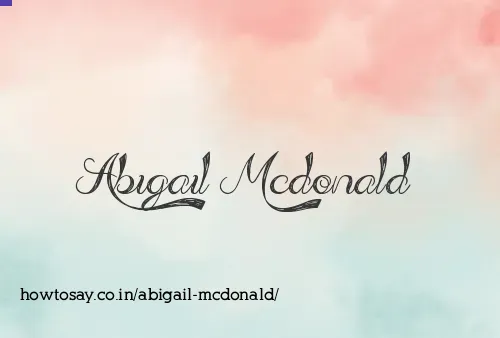 Abigail Mcdonald