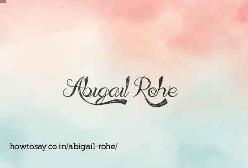 Abigail Rohe