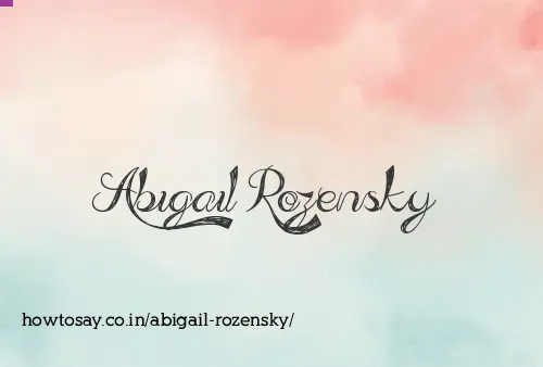Abigail Rozensky