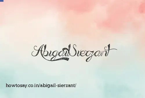 Abigail Sierzant