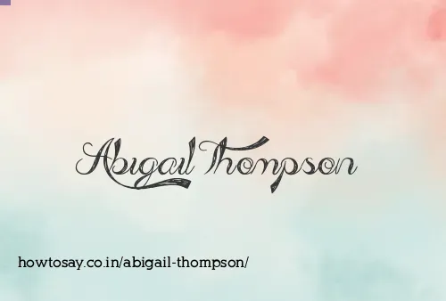 Abigail Thompson