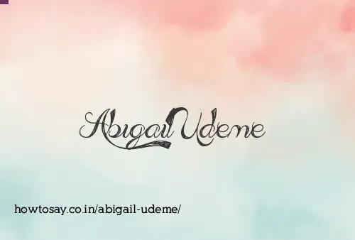 Abigail Udeme