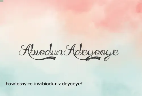Abiodun Adeyooye