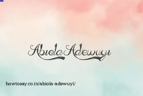 Abiola Adewuyi