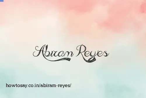 Abiram Reyes