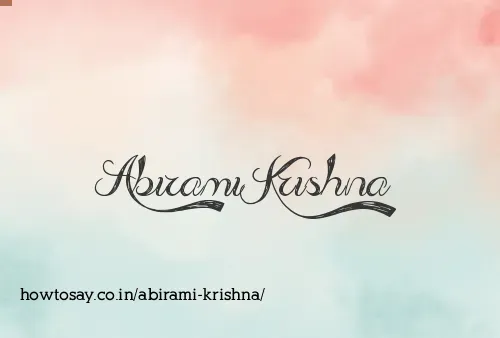 Abirami Krishna