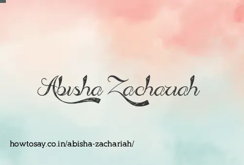 Abisha Zachariah