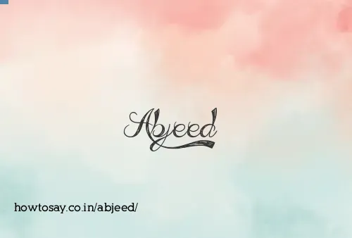 Abjeed