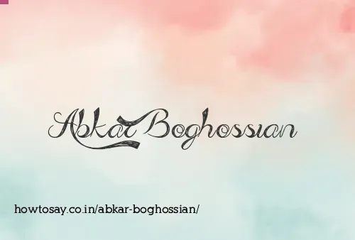 Abkar Boghossian