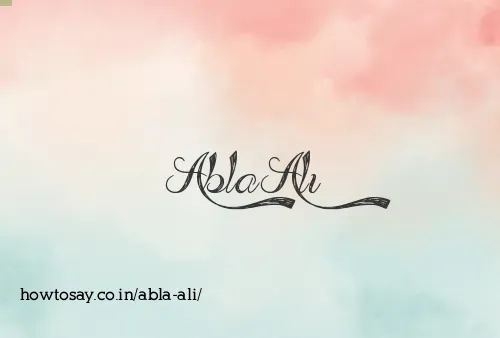 Abla Ali