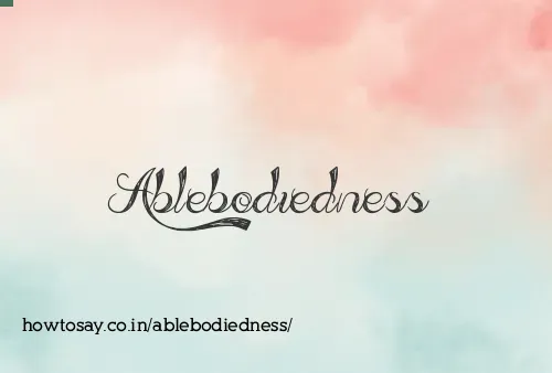 Ablebodiedness