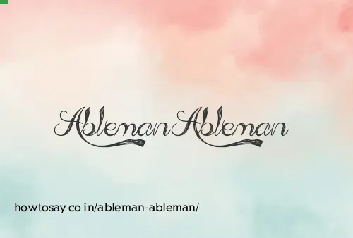 Ableman Ableman