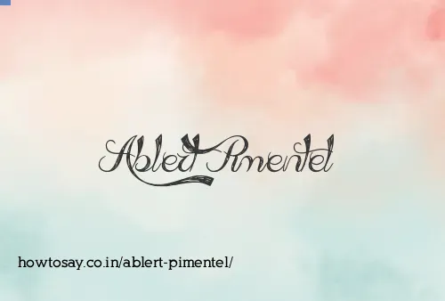 Ablert Pimentel
