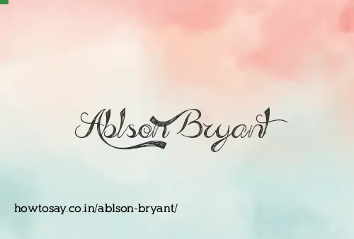 Ablson Bryant