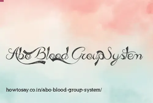 Abo Blood Group System
