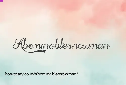 Abominablesnowman
