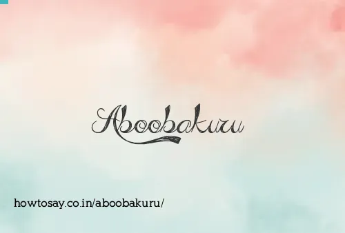 Aboobakuru