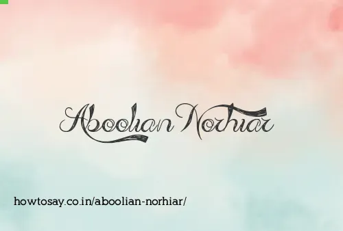 Aboolian Norhiar