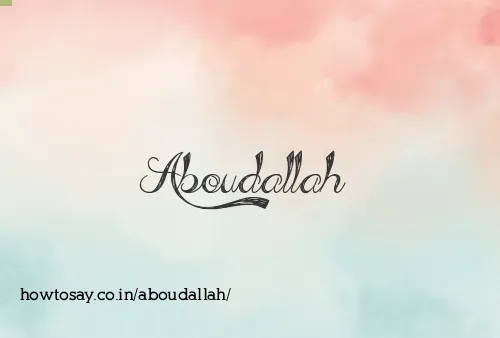 Aboudallah