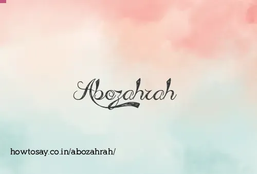 Abozahrah