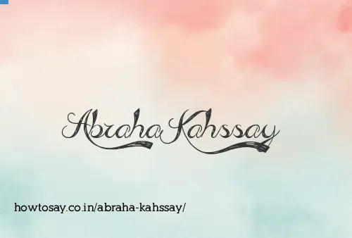Abraha Kahssay