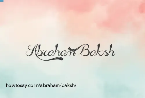 Abraham Baksh