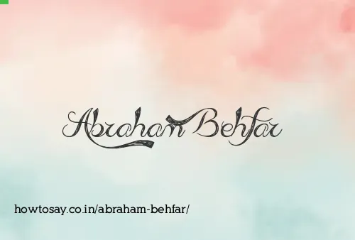 Abraham Behfar