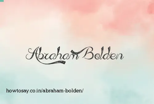 Abraham Bolden