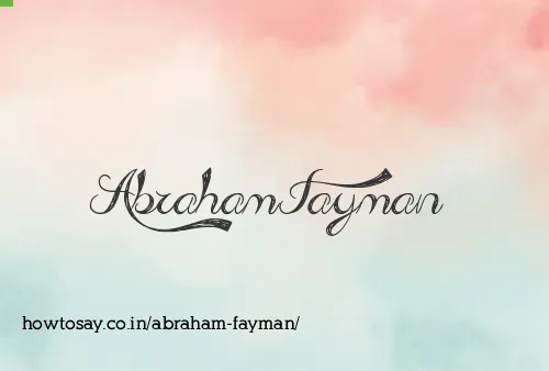 Abraham Fayman