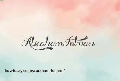 Abraham Folman