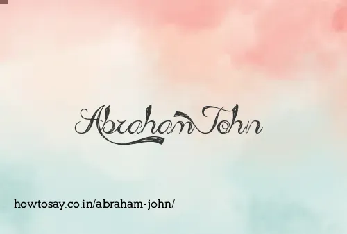 Abraham John