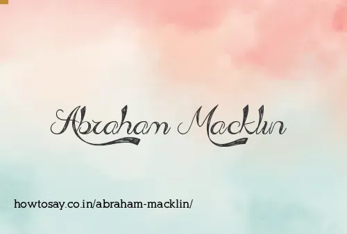 Abraham Macklin