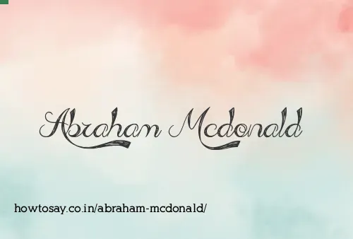 Abraham Mcdonald