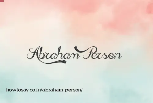 Abraham Person
